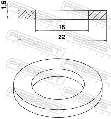 Tarpiklis FEBEST 88430-182215C