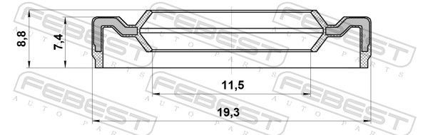 Alyvos tarpiklis, neautomatinė pavarų dėžė FEBEST 95DAY-13190709X