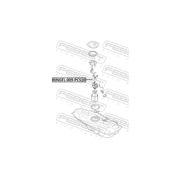 Tarpiklis, degalų daviklio blokas FEBEST RINGFL-009-PCS10