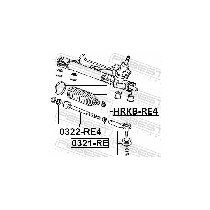 Gofruotoji membrana, vairavimas FEBEST HRKB-RE4