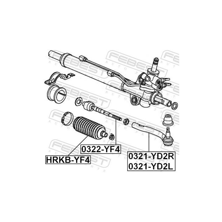 Gofruotoji membrana, vairavimas FEBEST HRKB-YF4
