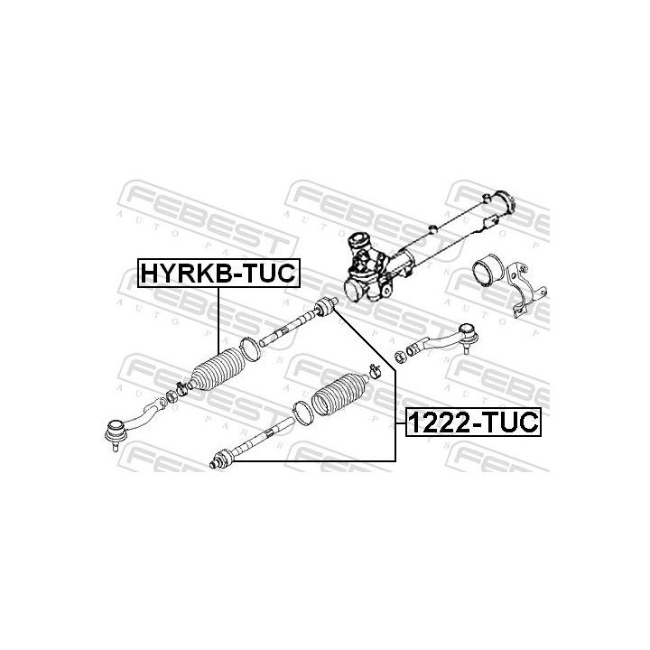 Gofruotoji membrana, vairavimas FEBEST HYRKB-TUC
