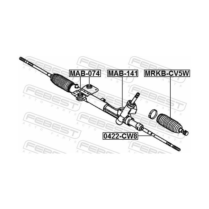 Gofruotoji membrana, vairavimas FEBEST MRKB-CV5W