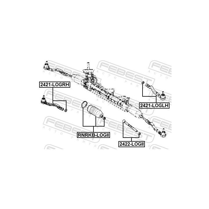 Gofruotoji membrana, vairavimas FEBEST RNRKB-LOGII