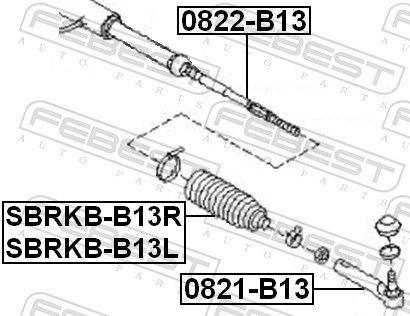Gofruotoji membrana, vairavimas FEBEST SBRKB-B13L