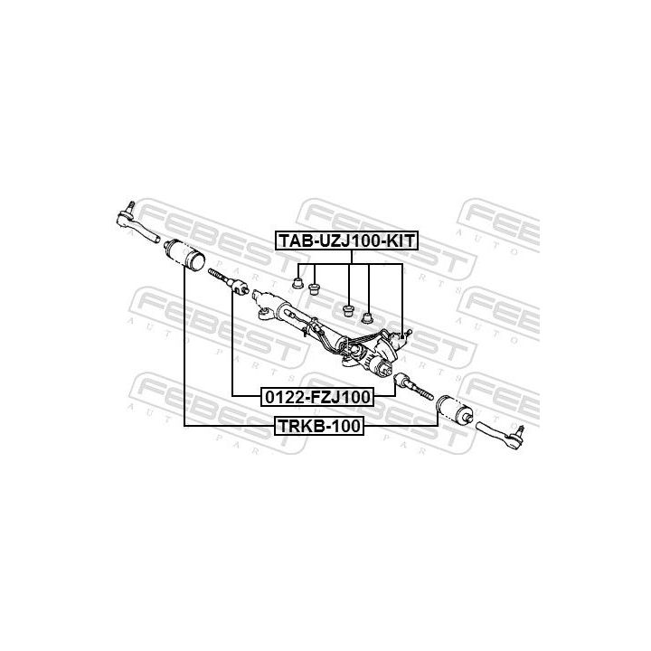 Gofruotoji membrana, vairavimas FEBEST TRKB-100