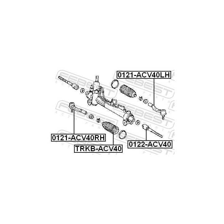 Gofruotoji membrana, vairavimas FEBEST TRKB-ACV40