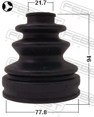 Gofruotoji membrana, kardaninis velenas FEBEST 0115-090