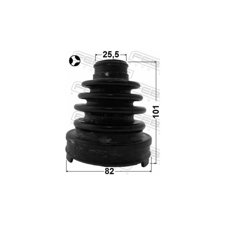 Gofruotoji membrana, kardaninis velenas FEBEST 0115-GSU35LHT