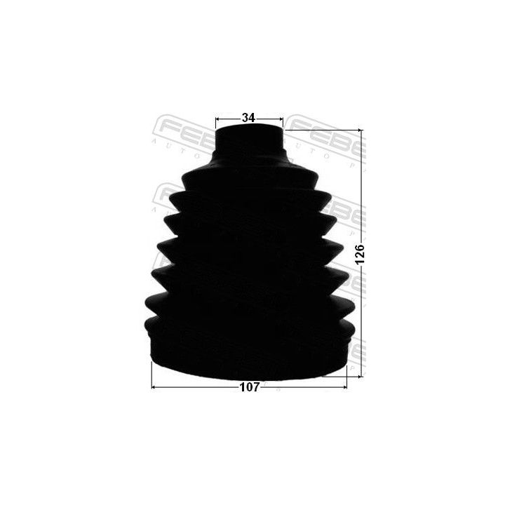 Gofruotoji membrana, kardaninis velenas FEBEST 0217P-Y62