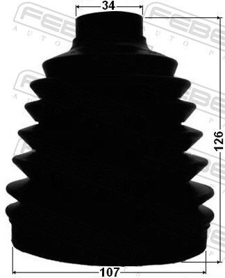 Gofruotoji membrana, kardaninis velenas FEBEST 0217P-Y62