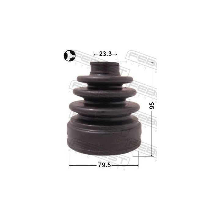 Gofruotoji membrana, kardaninis velenas FEBEST 0415-CU20