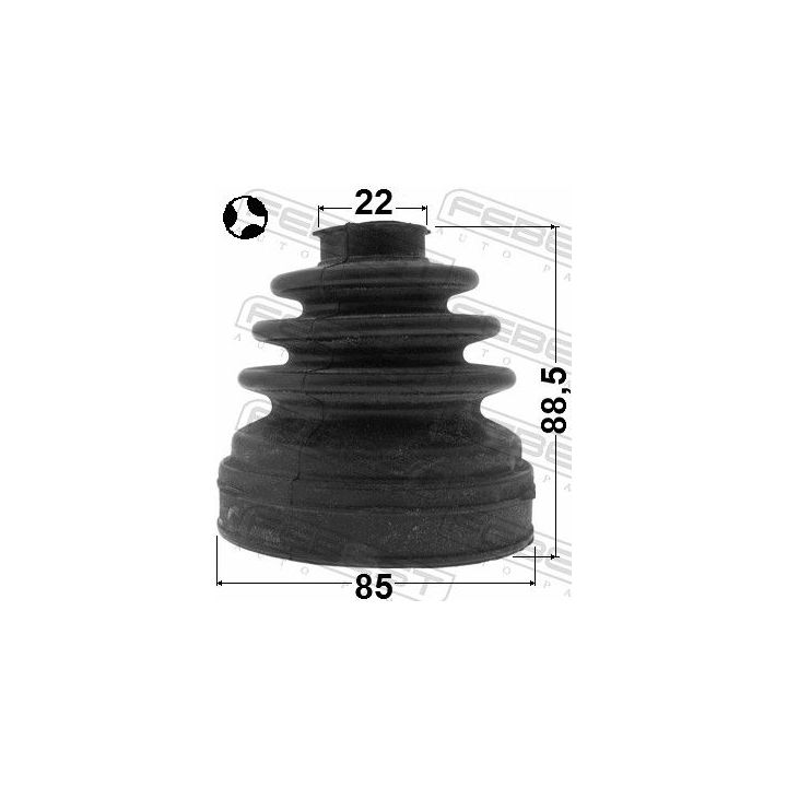 Gofruotoji membrana, kardaninis velenas FEBEST 0515-BK23LHT