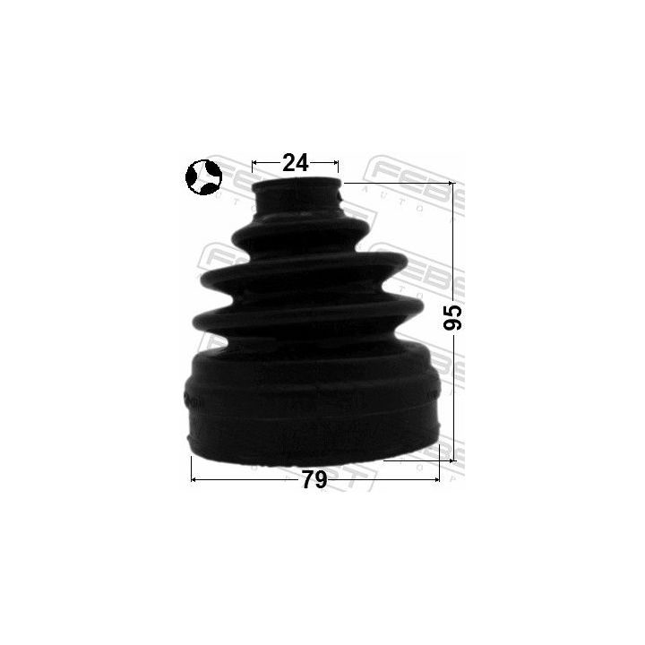 Gofruotoji membrana, kardaninis velenas FEBEST 1215-TUC20MTT