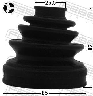 Gofruotoji membrana, kardaninis velenas FEBEST 1215-TUCMTT