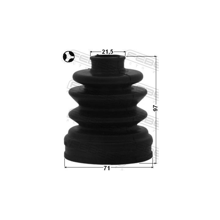 Gofruotoji membrana, kardaninis velenas FEBEST 2215-SORR