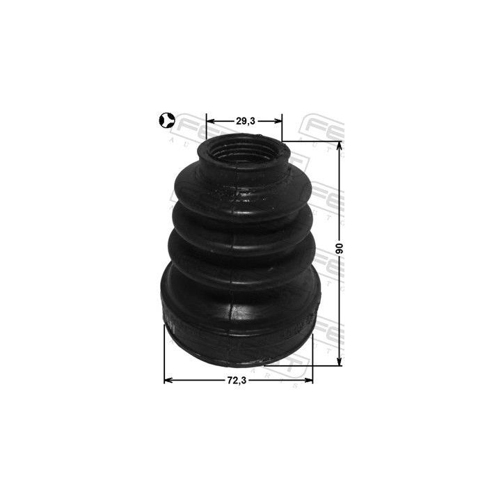 Gofruotoji membrana, kardaninis velenas FEBEST 2415-KANIIT