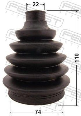 Gofruotoji membrana, kardaninis velenas FEBEST 0217P-QG15