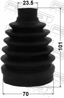 Gofruotoji membrana, kardaninis velenas FEBEST 0517P-M2