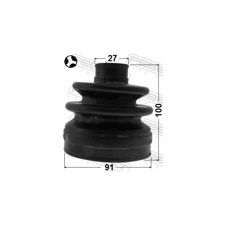 Gofruotoji membrana, kardaninis velenas FEBEST 1215-SANFERHT