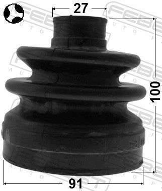 Gofruotoji membrana, kardaninis velenas FEBEST 1215-SANFERHT