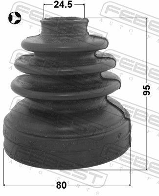Gofruotoji membrana, kardaninis velenas FEBEST 1215-YFT