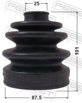 Gofruotoji membrana, kardaninis velenas FEBEST 1217-011