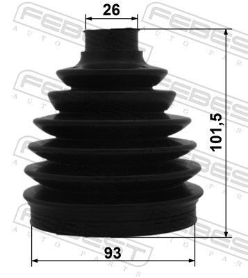 Gofruotoji membrana, kardaninis velenas FEBEST 1217P-IX35D7