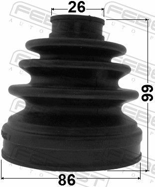 Gofruotoji membrana, kardaninis velenas FEBEST 1415-NARH