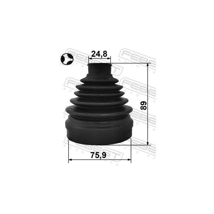 Gofruotoji membrana, kardaninis velenas FEBEST 2215-D9T