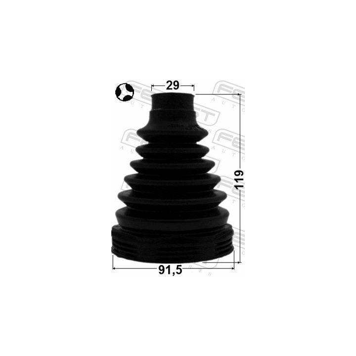 Gofruotoji membrana, kardaninis velenas FEBEST 2915-FLIIFT