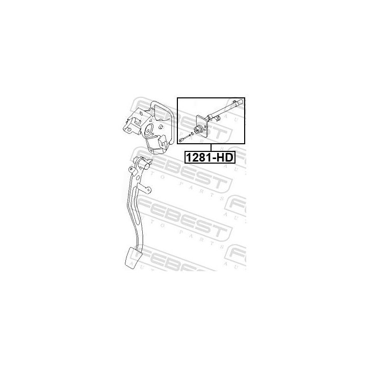 Pagrindinis cilindras, sankaba FEBEST 1281-HD