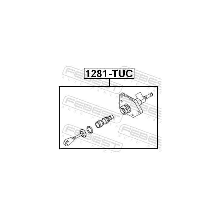 Pagrindinis cilindras, sankaba FEBEST 1281-TUC