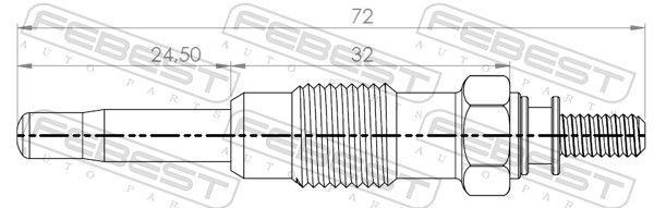 Kaitinimo žvakė FEBEST 16642-004