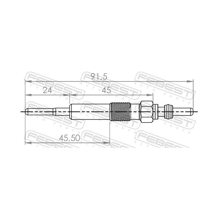 Kaitinimo žvakė FEBEST 24642-005