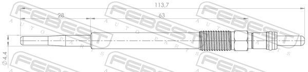 Kaitinimo žvakė FEBEST 25642-005