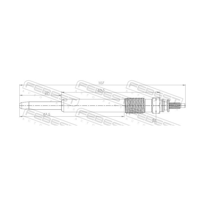 Kaitinimo žvakė FEBEST 25642-007