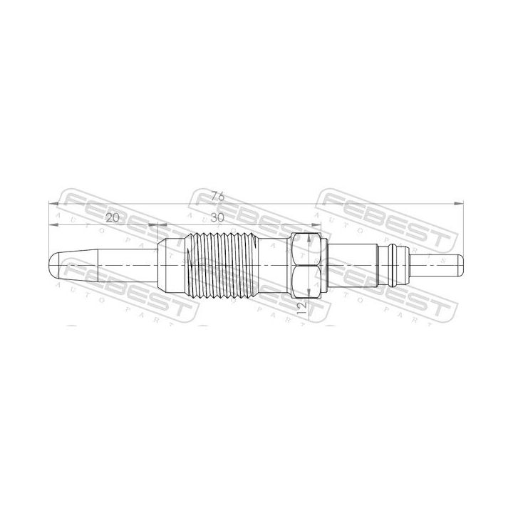 Kaitinimo žvakė FEBEST 28642-005