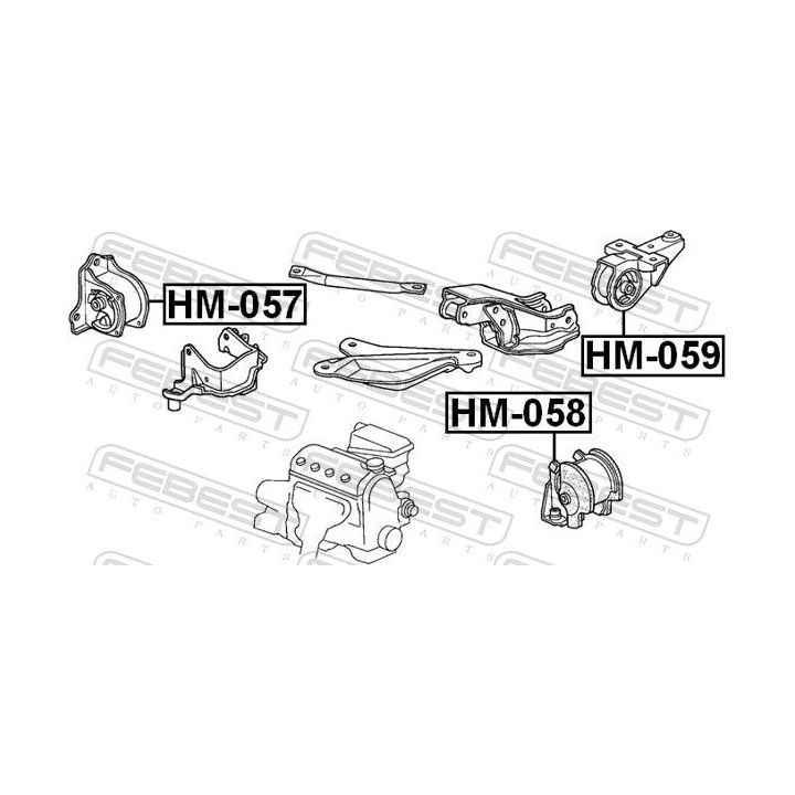 Variklio montavimas FEBEST HM-059
