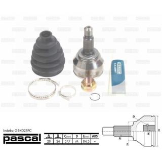 Jungčių komplektas, kardaninis velenas PASCAL G1K025PC