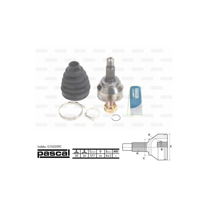 Jungčių komplektas, kardaninis velenas PASCAL G1K025PC