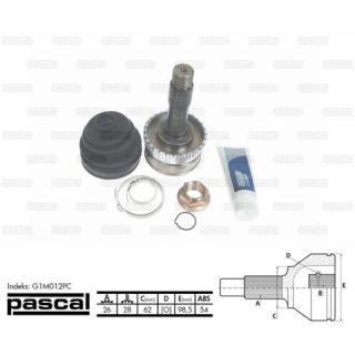 Jungčių komplektas, kardaninis velenas PASCAL G1M012PC