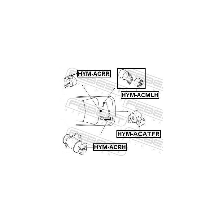 Variklio montavimas FEBEST HYM-ACATFR