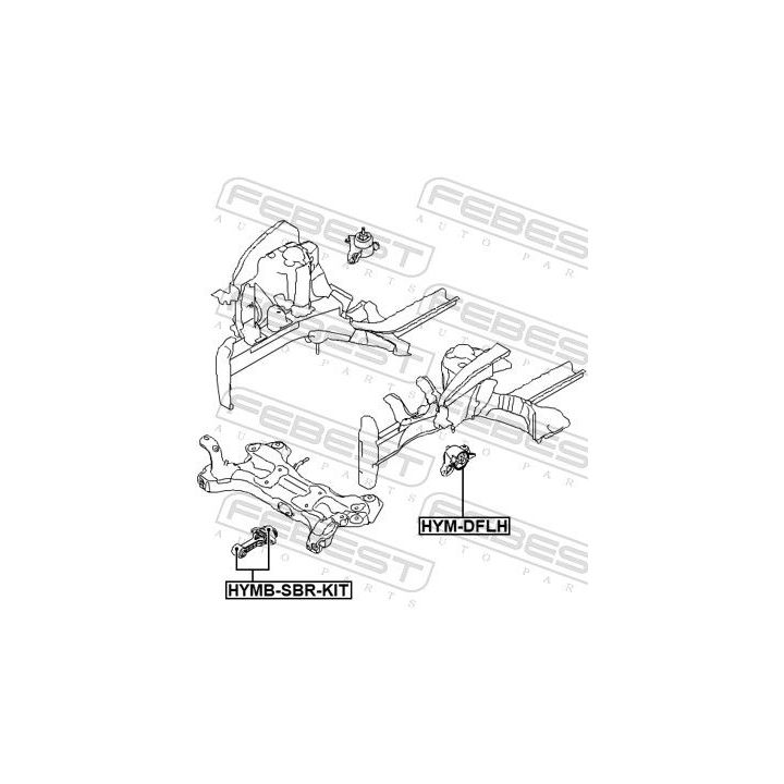 Variklio montavimas FEBEST HYM-DFLH