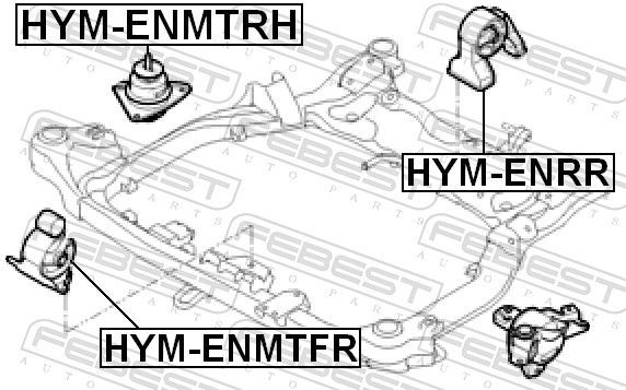 Variklio montavimas FEBEST HYM-ENMTRH