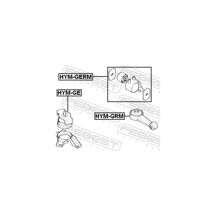 Variklio montavimas FEBEST HYM-GRM