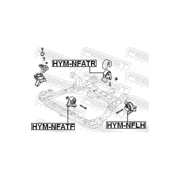 Variklio montavimas FEBEST HYM-NFATF