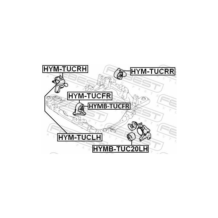 Variklio montavimas FEBEST HYM-TUCRH
