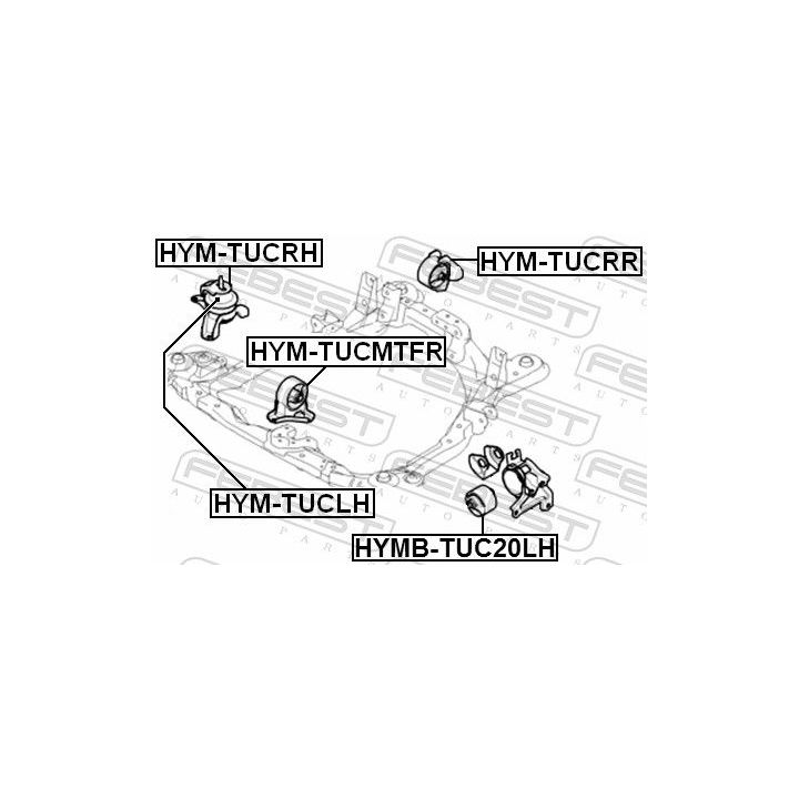 Variklio montavimas FEBEST HYMB-TUC20LH