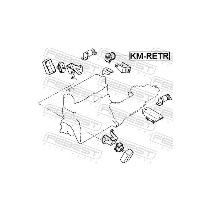 Variklio montavimas FEBEST KM-RETR